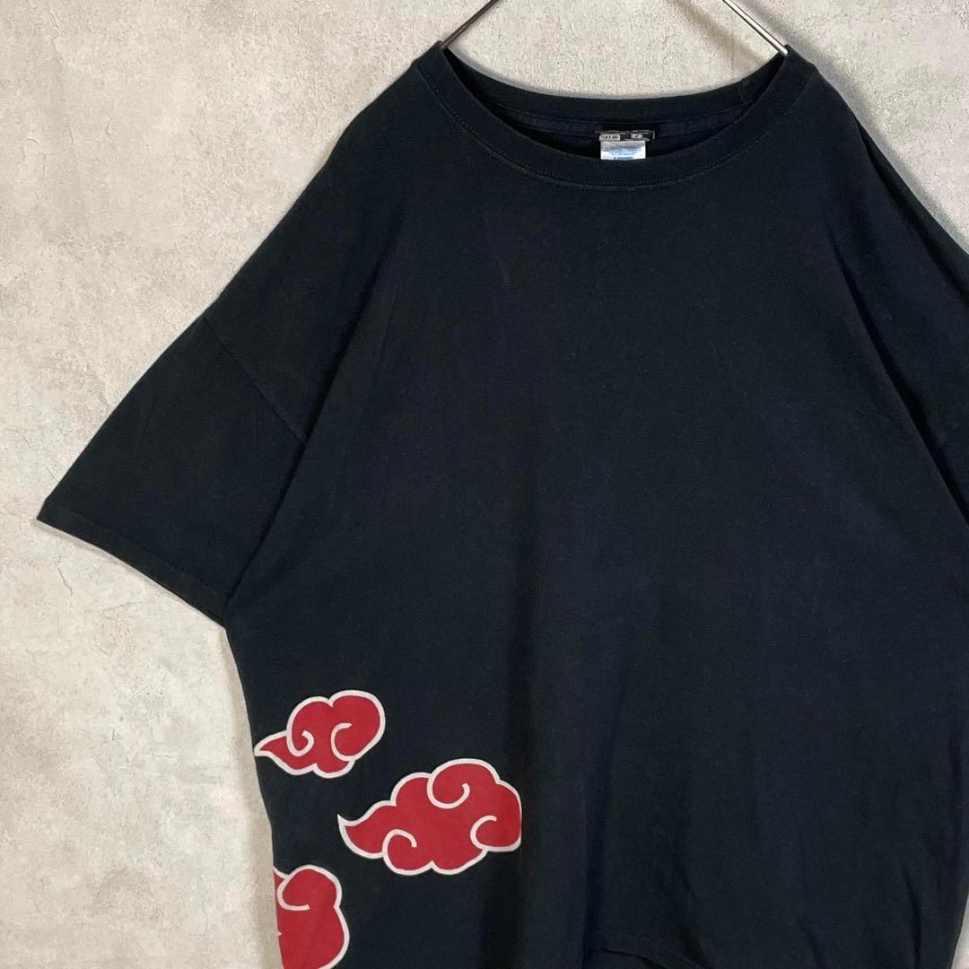 

[USED] Vintage 2000s Naruto Akatsuki Short Sleeve Shirt, Anime, Manga, Black, Part 1