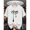 [Summer Casual T-Shirt] Men's Summer Casual T-Shirt | Letter Print | Round Neck Regular Fit | Stylish Casual Attire