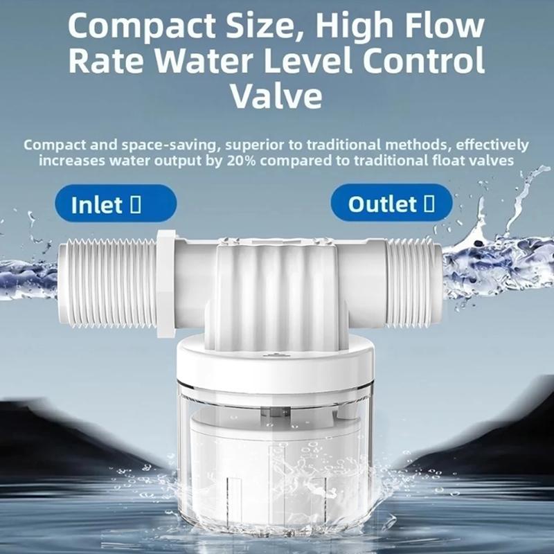 Torre valvola di controllo automatico del livello dell'acqua da 1/2" 3/4" con sfera galleggiante installata all'interno del serbatoio, ingresso e uscita senza spina.