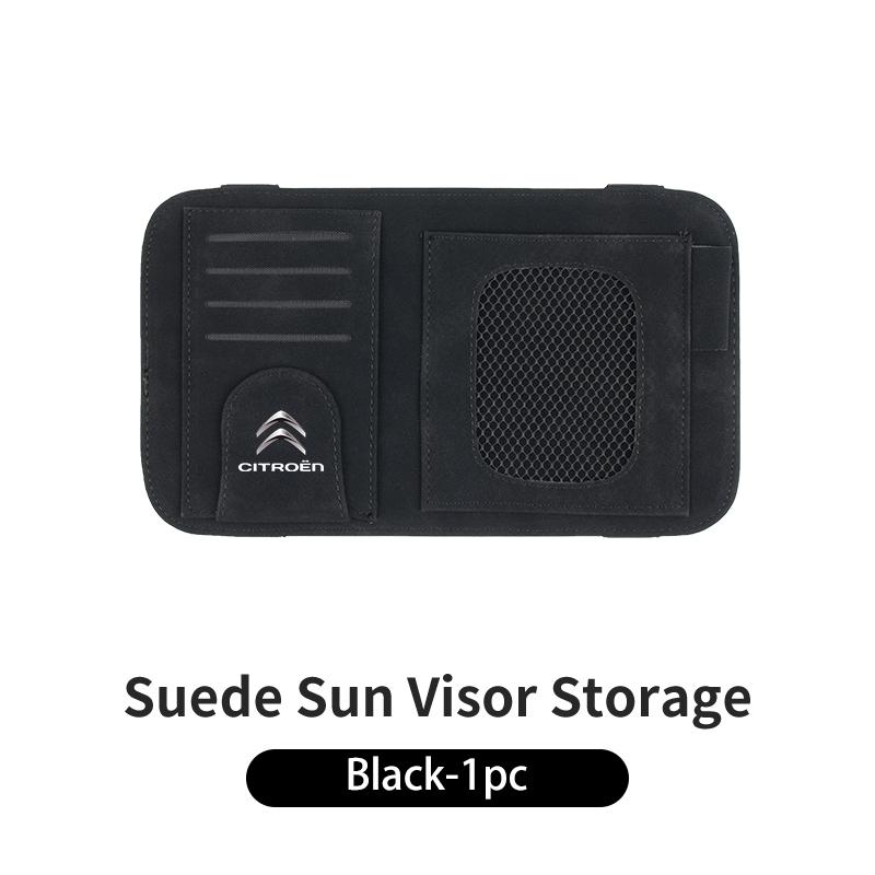 

Car Sun Visor Storage Bag Sunglasses Clip Stowing Auto Tidying Accessories For Citroen C4 C3 C5 C1 C2 C-Elysee Berlingo Picasso