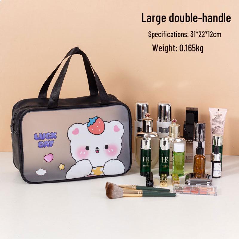 Waterproof Cartoon Wash Bag - Large Capacity PVC Toiletry & Cosmetics Travel Organizer for Women