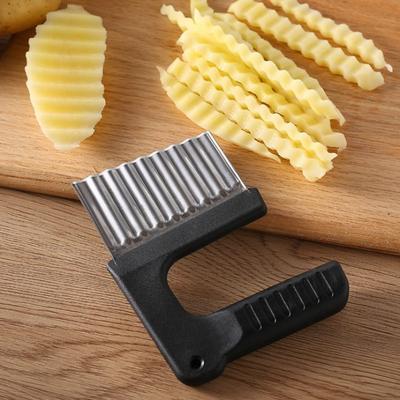 Edelstahl Wellenschneider Messer für Kartoffelchip Teig Gemüse Obst Schneider Hackmesser Pommes Frites Hersteller Küchenwerkzeug