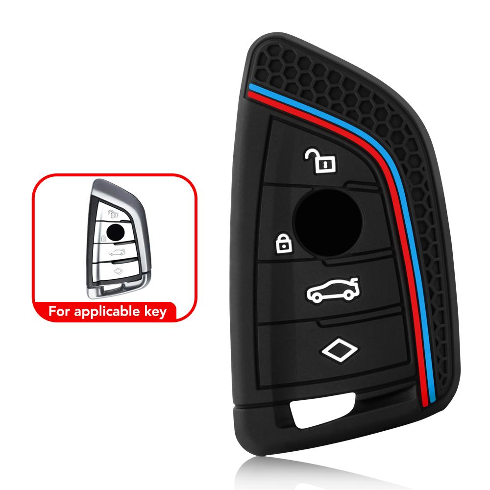 Nøkkelveske for BMW 520 525 F30 F10 F18 118i 320i 1 3 5 7-serie X3 X4 M3 M4 M5 Bil Smartnøkler Deksel Fob Veske Skall Beskytter