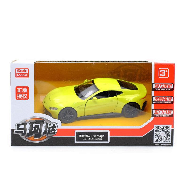 

Масштаб 1/36, модель спортивного автомобиля Martin Vantage V8, литой игрушечный автомобиль, подарок для детей 1/36-Size:12*5*3.5cm жёлтый/зелёный