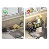 Kitchen Sink Drain Rack Organizer Stainless Steel Self-draining Sink Shelf Soap Sponge Holder Dishcloth Towel Rack Filter Basket