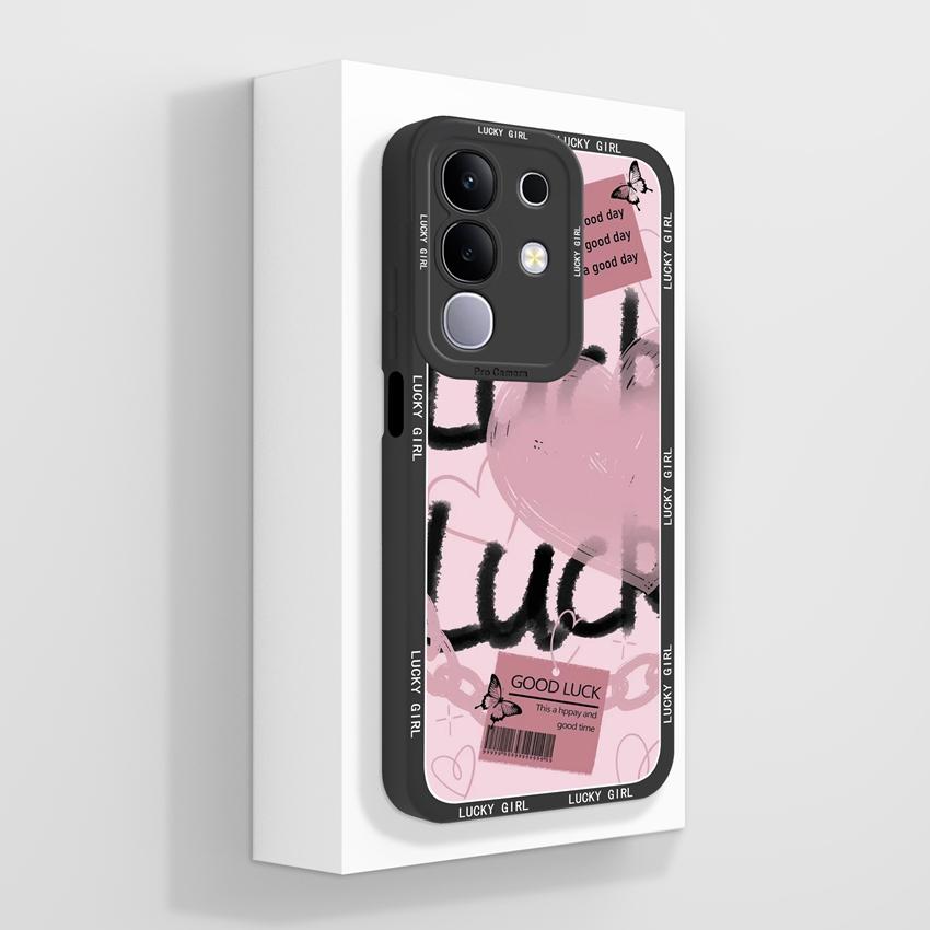 For Vivo T4x T2x T1x V27 V23 Pro V21 V21E V23 V23E V25 V25E V27E Y19E IQOO Z10X Phone Cover Cute Avocado Pattern Liquid Silicone Shell For Vivo Casing
