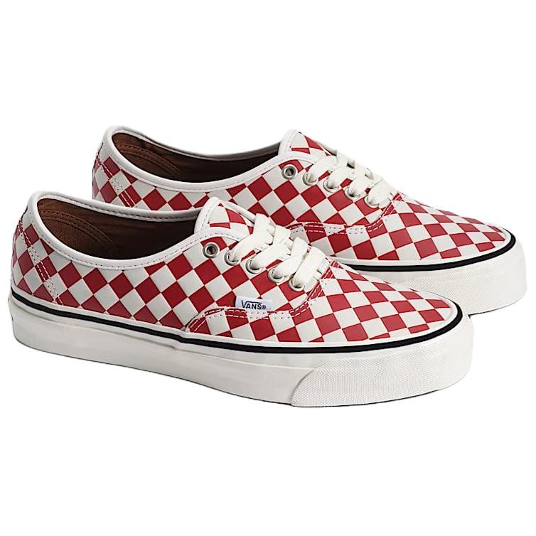 Vans Premium Authentische Low-Top Skateboard-Schuhe Unisex Weiß Rot VN000D9NCIS