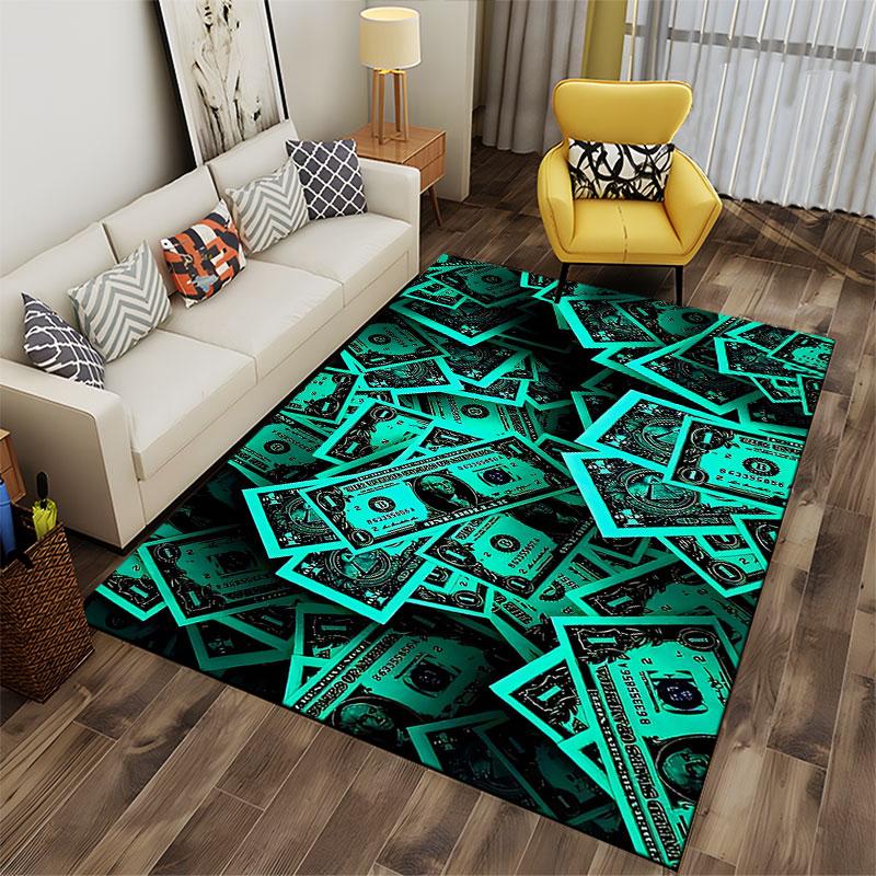 Dollar Design Green Carpet suitable as a non-slip mat for the living room or bedroom sofa
