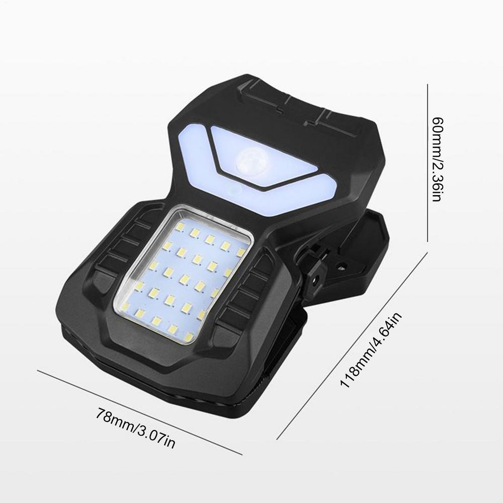 LED Solar Garden Outdoor Lights Clip Light Waterproof Motion Sensor Camping Lamp Rechargeable for Landscape Outdoor Wall Decor