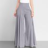 2026 Spring Women's High Waist Wide Leg Casual Pants - Solid Color, Lightweight