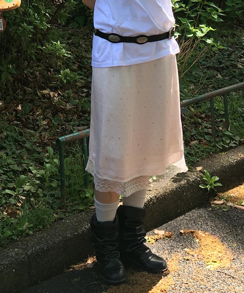 Escape From Dot Lace Point Midi Skirt [5 Colors]