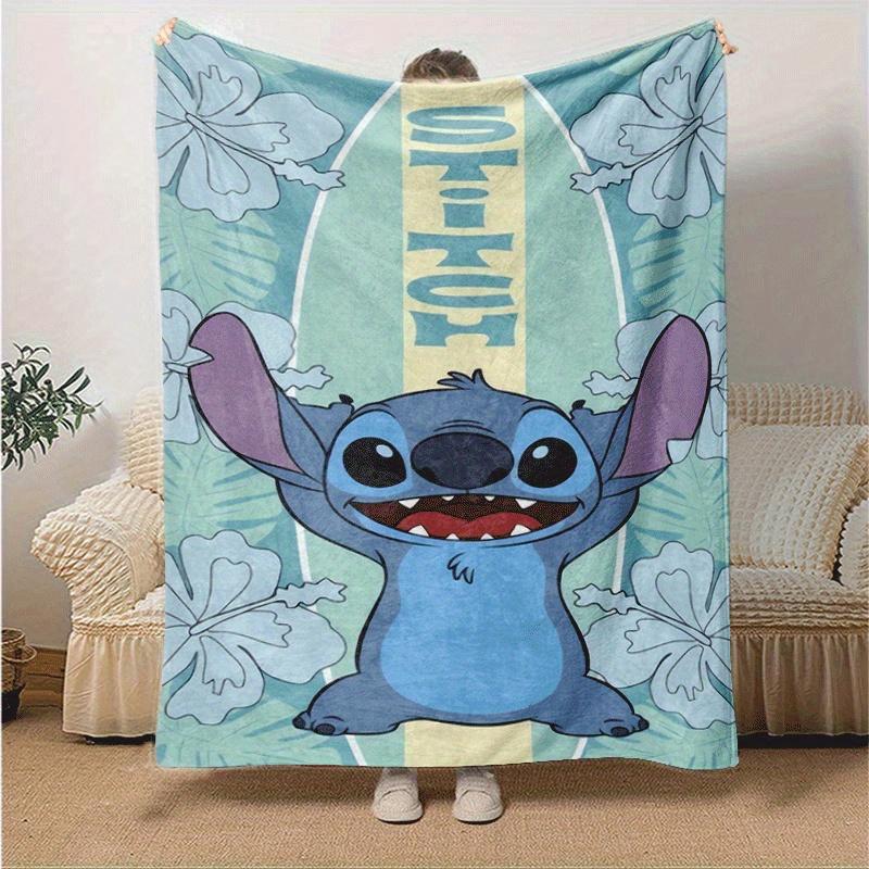 1pc Cute Stitch Printing Blanket - Soft, All-Season Throw for Living Room, Bedroom,Personalized Gift with Adorable Cartoon Design