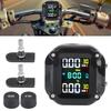Tire Pressure Gauge Digital Clock Motorcycle TPMS 2 Tire Sensors Motorbike Tire Pressure Monitoring System Tyre Tester Dirt Bike