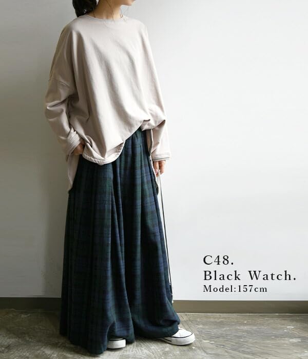 Andit Emural Pants with Elastic Loose Recycled and Brushed Sizes 99 Black Women's Nel-Tuck Wide-Leg Waist, Fit, Sustainable, Fabric, M-L,