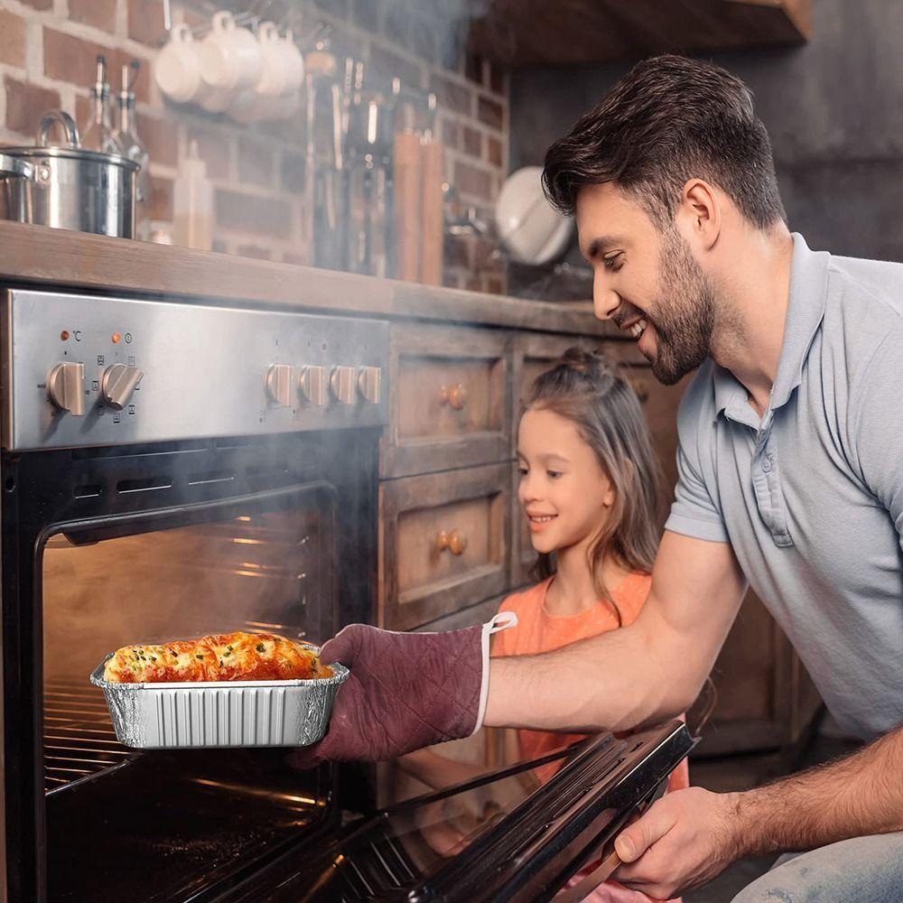 30Pcs Square Aluminum Foil Baking Trays 6/7/8/9inch Aluminum Foil Bowl Air Fryer Pans  Meal Prep