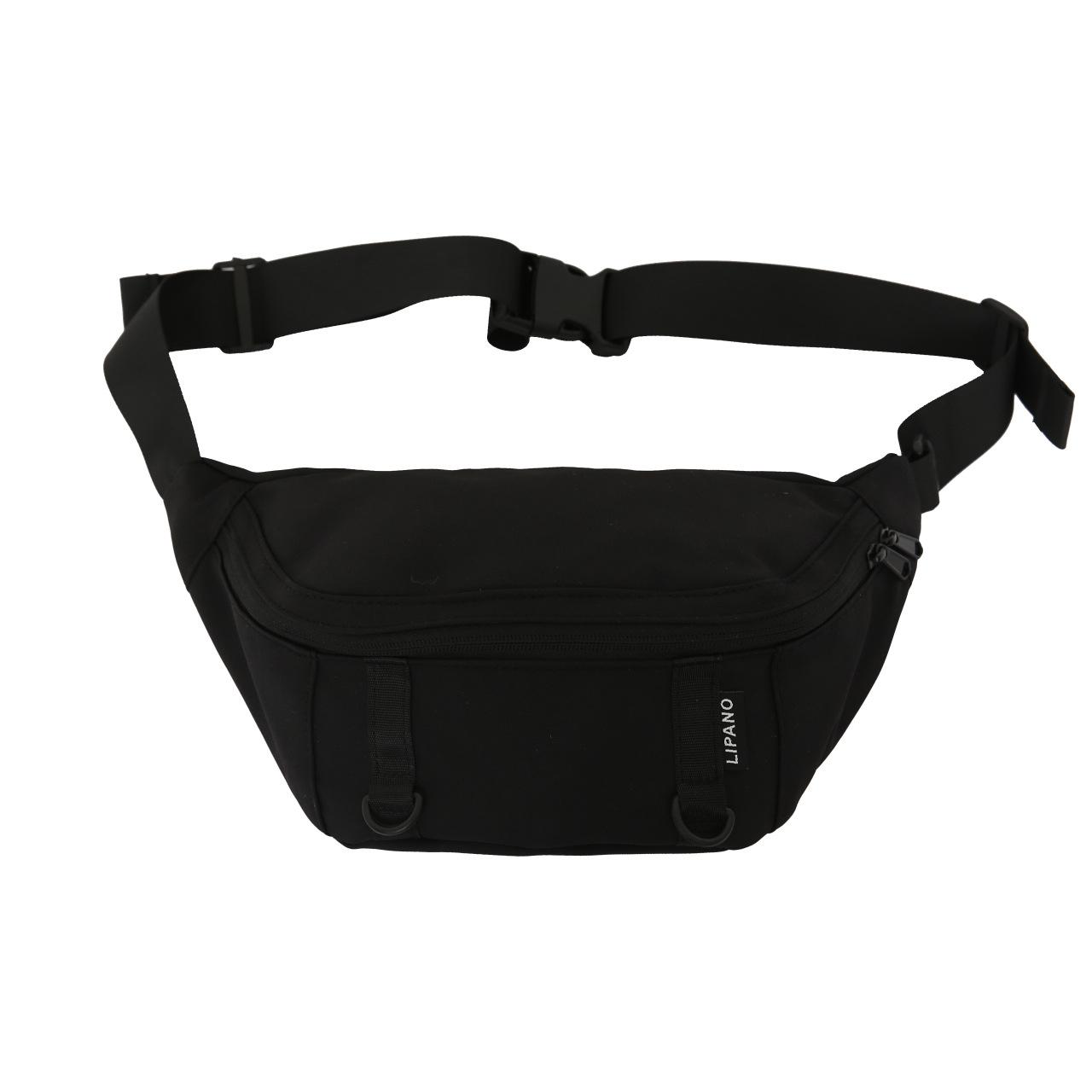 

Lightweight Nylon Versatile Chest Bag Stylish Neutral Shoulder Bag Black чорний