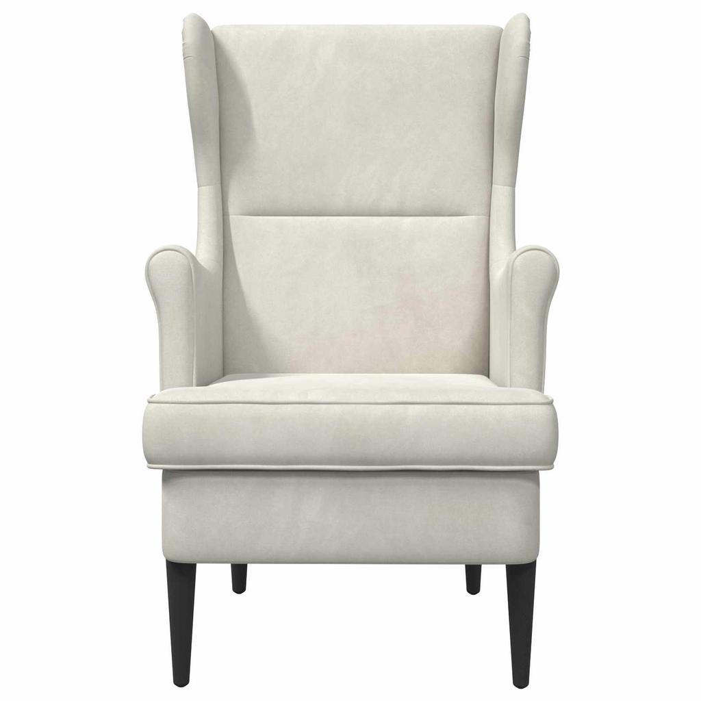 Cream Velvet Armchair