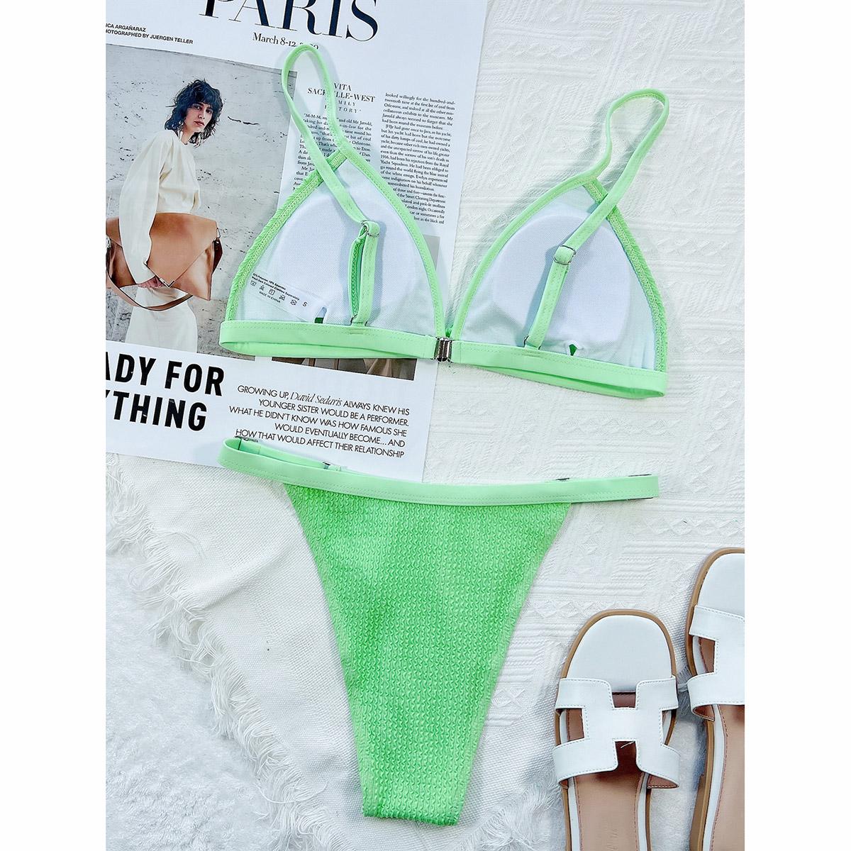 Сексуальное бикини женский купальник в рубчик комплект бикини стринги женский купальный — фото 5