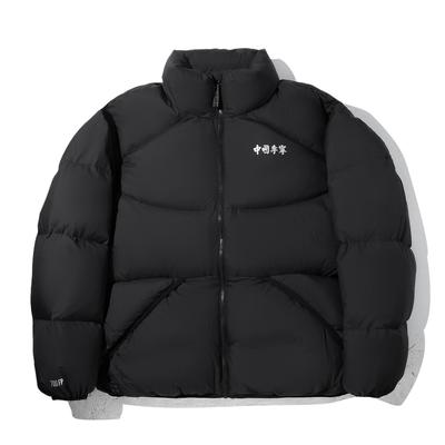 Down Jackets Men's Black Stand Collar Moderate AYMV541-2