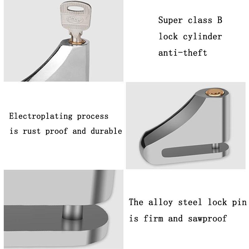 Universal Motorcycle Anti-theft Brake Disc Disk Lock Steel Portable Safety Lock Scooter Bike Wheel Locks Moto Accessories 1Pcs