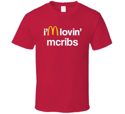 Amo i McRibs McDonald's Ristorante Fast Food Maglietta