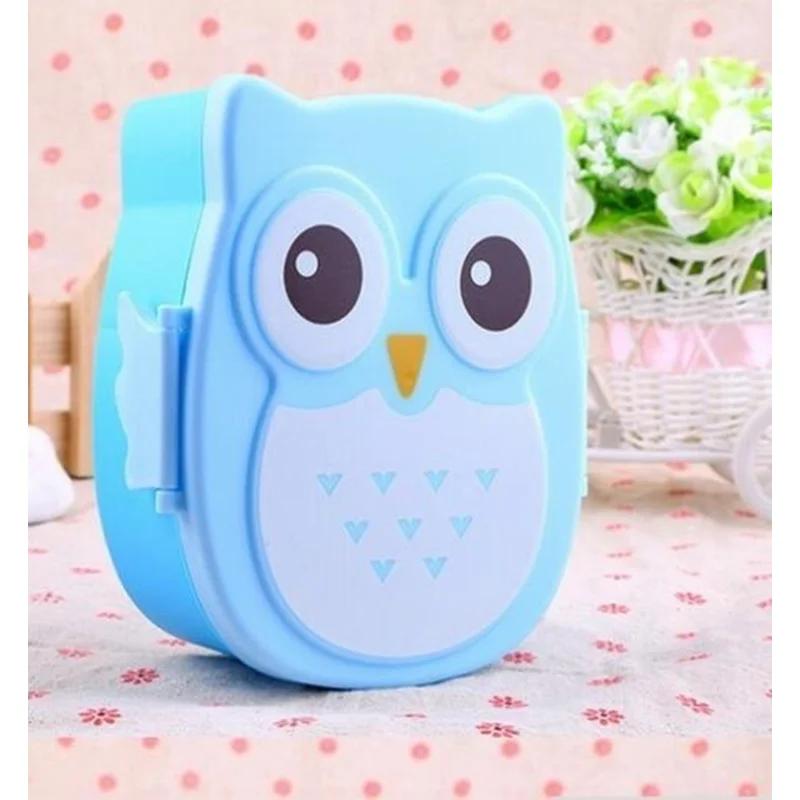 Portable Owl Lunch Box Plastic Children's Lunch Box Food Container Carton Tableware Bento Box Kawaii LS