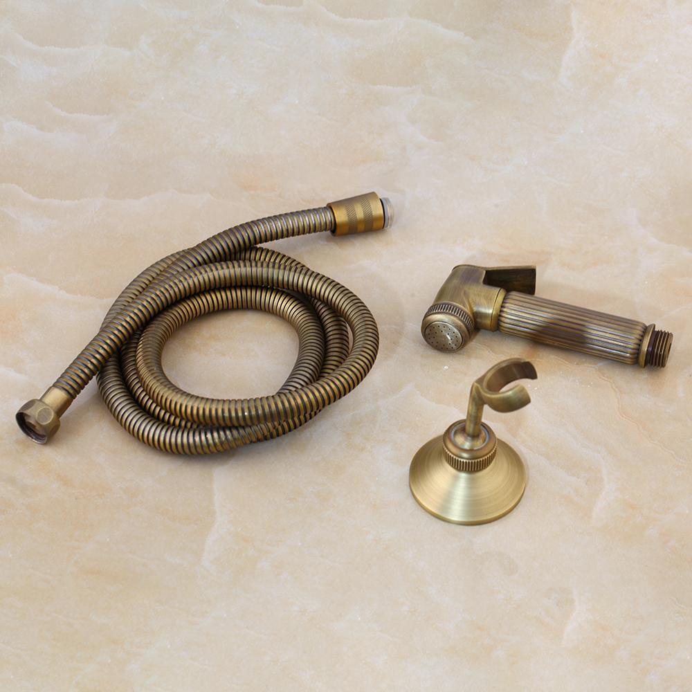 Modern Toilet WC Bidet Spray Handheld Sprayer Thermostatic Faucet Mixer Shower Tap Set with T-valve Stainless Steel Valve Core