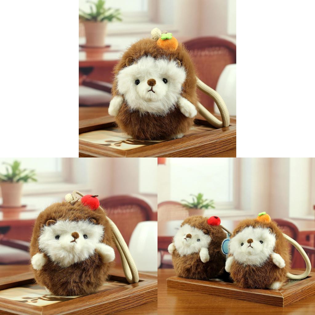 Plush Hamster Keychain With Pp Cotton Filling For Gift Or Bag Decor
