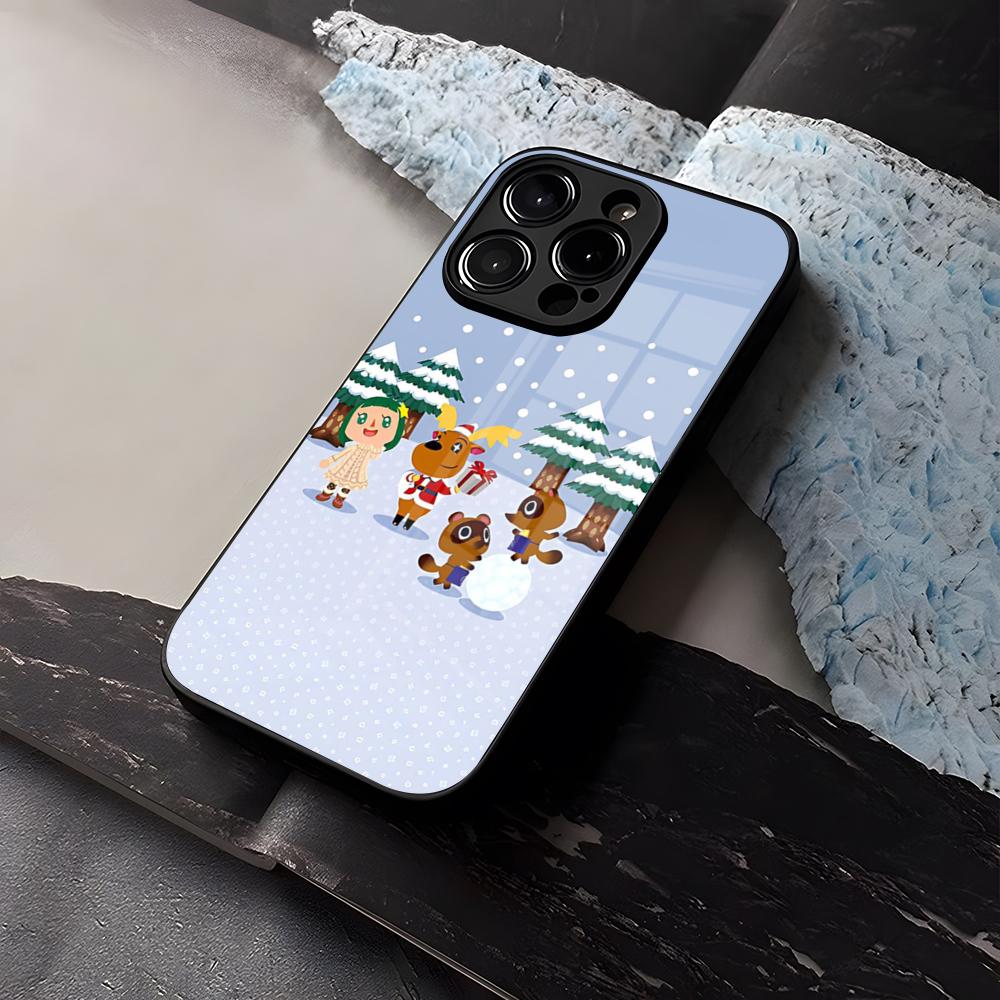 

Animal CrossingS New Horizons Phone Case Tempered Glass For IPhone 16 13 14 12 15 11 Pro Max Plus Mini X XR SE2020 Coque iPhone 13 Pro