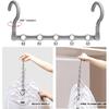 Closet Organizers and Storage,8 Pack Stronger Space Saving Hangers Clothes Hanger with 5 Holes Closet Storage for Heavy Clothes,Magic Home