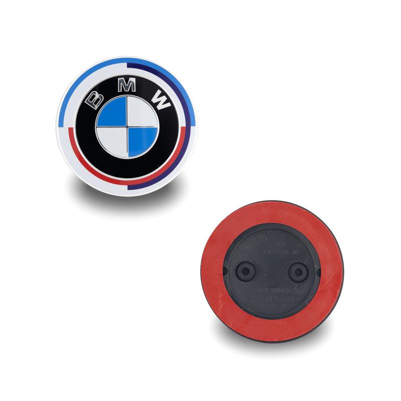 Passt für BMW Original-Logos mit schwarzem Hintergrund für vorne und hinten; 82mm/74mm Motorhauben- und Kofferraumembleme.