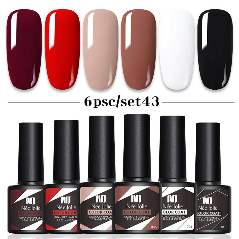 6-Color Nail Polish Glue Set, Popular Color Nail Glue, Phototherapy Nail Polish Glue Can Be Matched Arbitrarily.