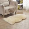 Plush Pink Faux Wool Rug for Bedroom or Living Room