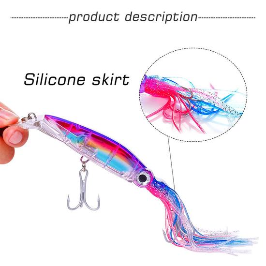 8pcs Fishing Lure Big Fishing Hook Bait Octopus Shape for Seawater Freshwater Fishing