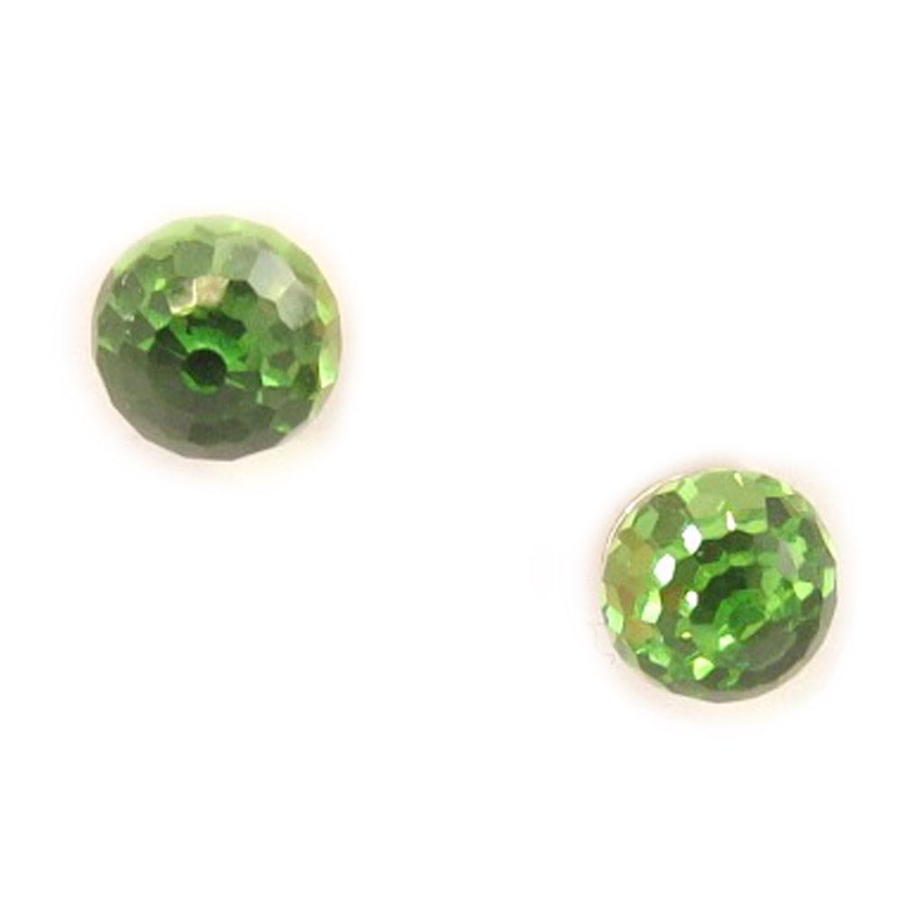 Les Trésors De Lily [C4982] - Zelené „křišťálové koule“ stříbrné BO