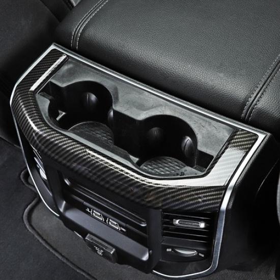 Διακοσμητικό Πλαίσιο Πάνελ Ποτηροθήκης Πίσω για Dodge Ram 1500 2018- Ανθρακονήματα