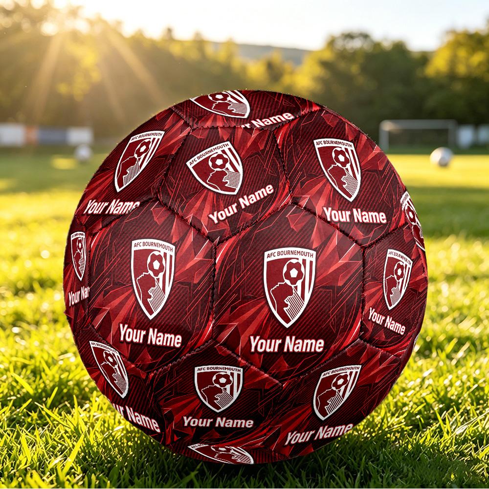 Personalized Size 5 Football Bournemouth Football Pattern Outdoor Game Sports Ball Gift