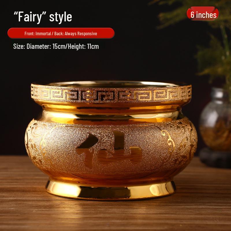 Ceramic Indoor Incense Burner for Buddhist Offerings - Small Holder for Living Room or Buddhist Hall.