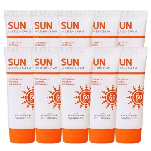 

(10ea) FoodaHolic Multi Sunscreen 70ml SPF50 PA+++ / Non-whitening, mixed-color sunscreen sunblock_631373
