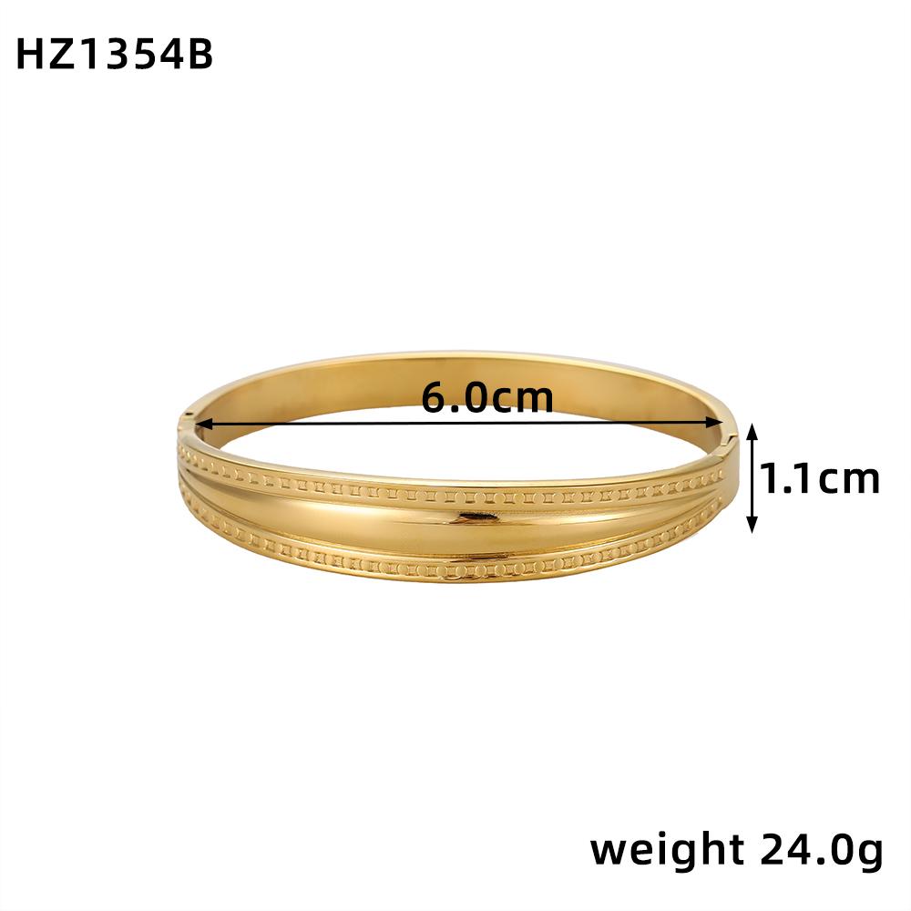 CARLIDANA Tarnish Free Bangles Jewelry Waterproof Geometric Hypoallergenic Stainless Steel Gold Plated Bracelets Jewelry Women