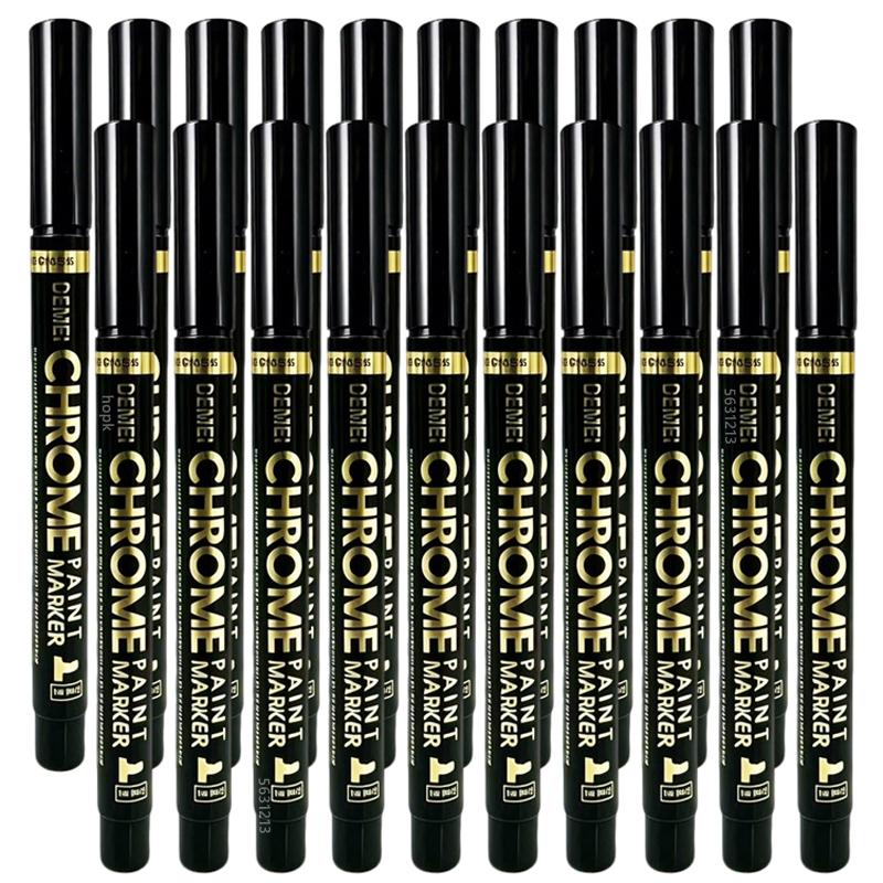 1-20Pcs Mirror Marker Pen DIY Reflective Paint Pens Mirror Markers Chrome Gold SILVER Marker Signature Car Styling Art Craftwork