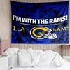 Los Angeles Rams logo Tapestry for Bedroom Aesthetic Classroom Tapestries Wall Hanging for Living Room Dorm Office,Ideal Creative Gift