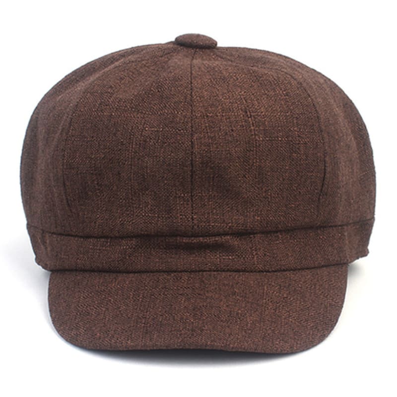 Universal Chemistry Hard Linen Brown Newsboy Cap