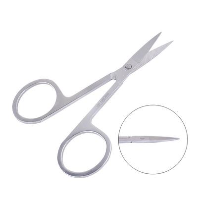 Manzilin Beauty Makeup Tools, forbici a specchio in acciaio inossidabile, forbici per unghie, forbici dritte per peli del naso