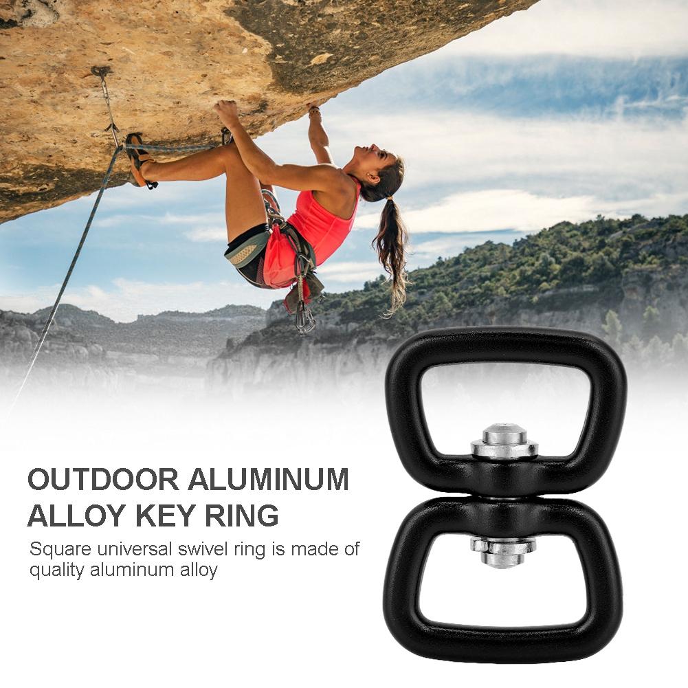 Outdoor Aluminum Alloy Key Connection Buckle Adapter Black