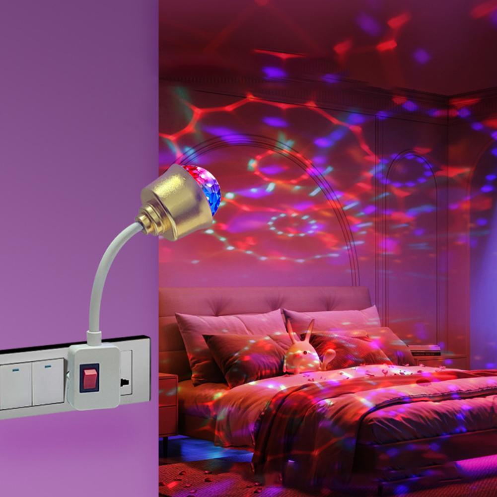 DJ Disko Ortam Işığı için Sahne Işığı Renkli Küçük Sihirli Top Dönen LED Sahne Lambası Ampul