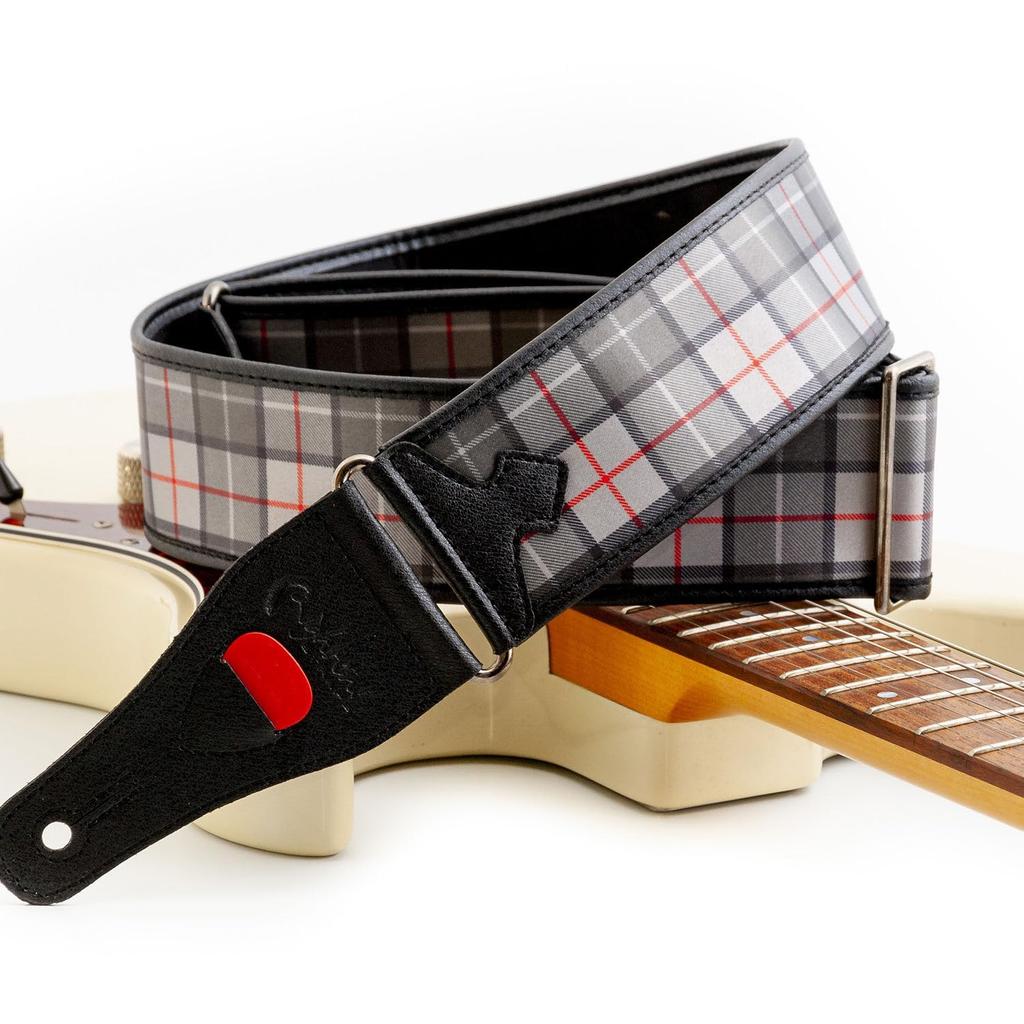 Right On Straps Guitar Strap Width Length TARTAN GRS GRAY [RightOn! STRAPS] 6cm, 95-150cm []
