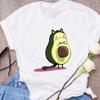 Women Graphic Avocado Cat Printing Cartoon Fruit Clothes Floral Lady Clothing Female Tees Print Tops T Shirt Womens T-Shirt