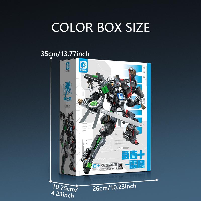SEMBO BLOCK Combined Transforming Mecha Robot Building Blocks Kits MOC  Build with Versatile Weapons Bricks Toys Boys  Birthdays