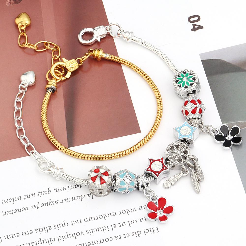 1Pc Gold Silver Color Snake Bone Chains Bracelet Simple Metal Bracelet For Jewelry Making DIY Handmade Couple Bracelet Accessory